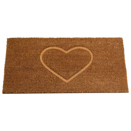 Smart Garden Products Kokos Deurmat Hart - 45 x 75 cm - Natuurlijke Kokosvezel