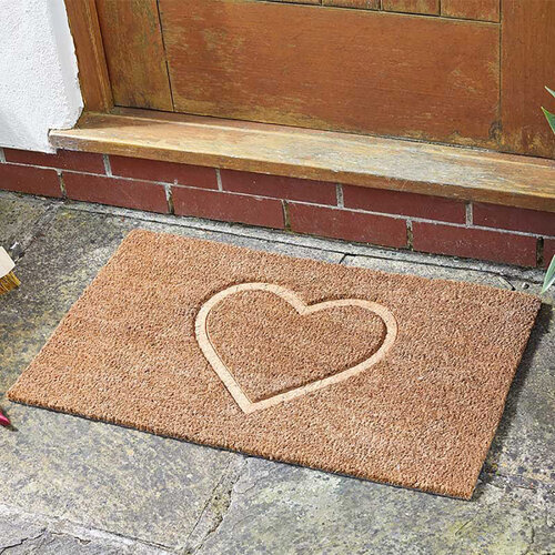 Smart Garden Products Kokos Deurmat Hart - 45 x 75 cm - Natuurlijke Kokosvezel