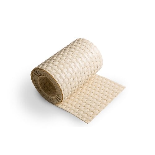 De Wiltfang Polyrattan Balkonscherm Crème – Per meter of 5 meter rol