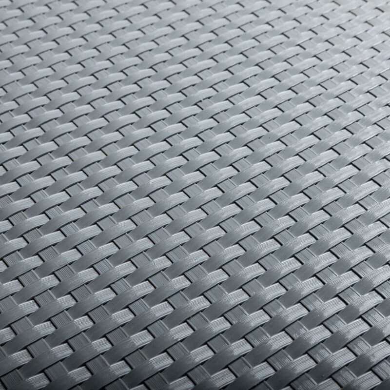 De Wiltfang Polyrattan Balkonscherm Lichtgrijs – Per meter of 5 meter rol