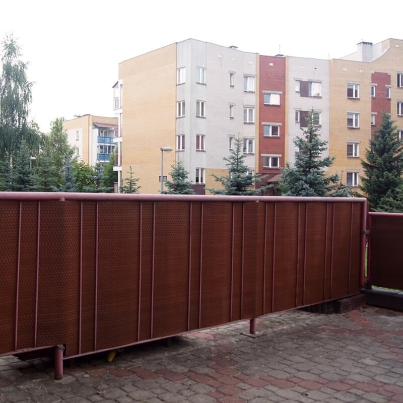 De Wiltfang Polyrotan Balkonscherm 90 cm hoog – Honingraatbruin - per meter of rol 5 meter