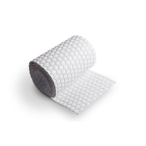 De Wiltfang Polyrotan Balkonscherm 90 cm hoog – Wit (inclusief aluminium ogen)