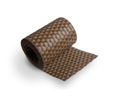 De Wiltfang Polyrotan Balkonscherm 0,9 x 5 meter – Walnootbruin - PE