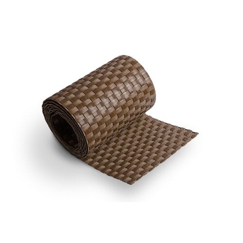 De Wiltfang Polyrotan Balkonscherm 0,9 x 5 meter – Walnootbruin - PE