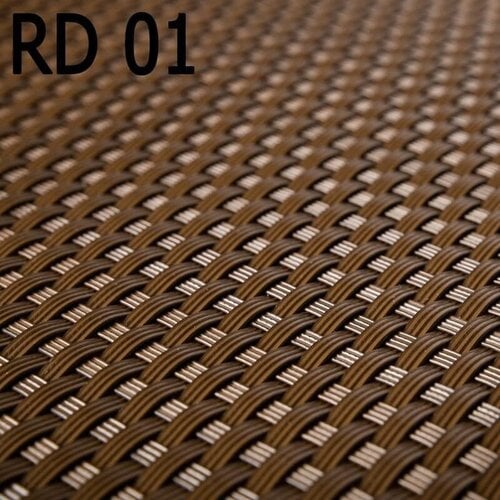 De Wiltfang Polyrotan Balkonscherm 0,9 x 5 meter – Walnootbruin - PE
