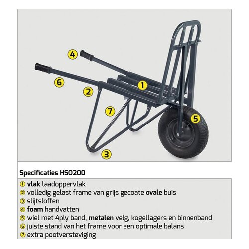 Hummer Steenkruiwagen - 60-Steens - Antraciet