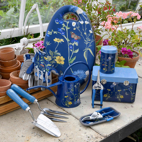 Burgon & Ball Bewaarblik zaden - Metaal - British Meadow - Bloemenprint