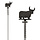 Regenmeter Schotse Hooglander - gietijzer - 92,5 cm