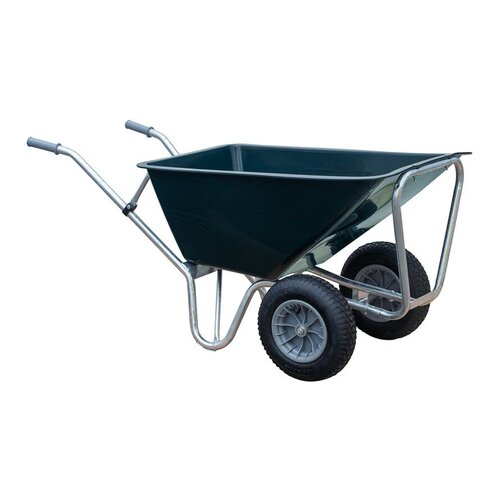 Hummer Kruiwagen 160 ltr Stal - Metalen frame - Kunststof bak - 1 -2 wielen
