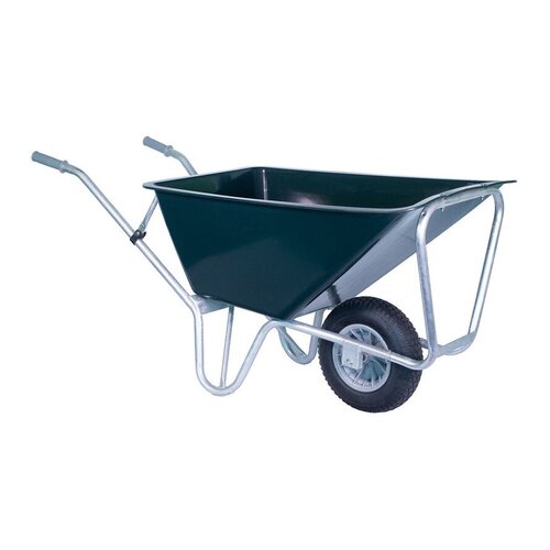 Hummer Kruiwagen 160 ltr Stal - Metalen frame - Kunststof bak - 1 -2 wielen