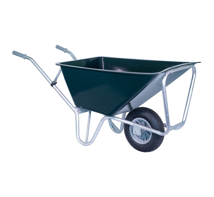 Hummer Kruiwagen 160 ltr Stal - Metalen frame - Kunststof bak - 1 -2 wielen