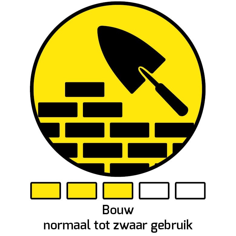 Hummer Kruiwagen 100 liter Bouw - anti-lekband - Kunststof bak - Geel