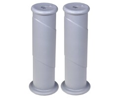 Hummer Kruiwagen handvatten - 2 stuks - Grijs - 3 cm