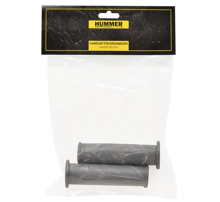 Hummer Kruiwagen handvatten - 2 stuks - Grijs - 3 cm