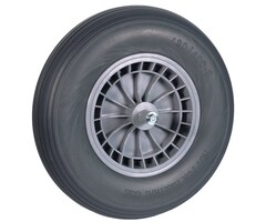 Hummer Kruiwagenwiel Compleet - Soft - Grijs - As 13 cm
