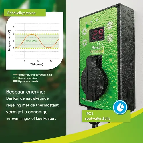 Biogreen Thermo 2 - Digitale thermostaat - Verwarming & koeling