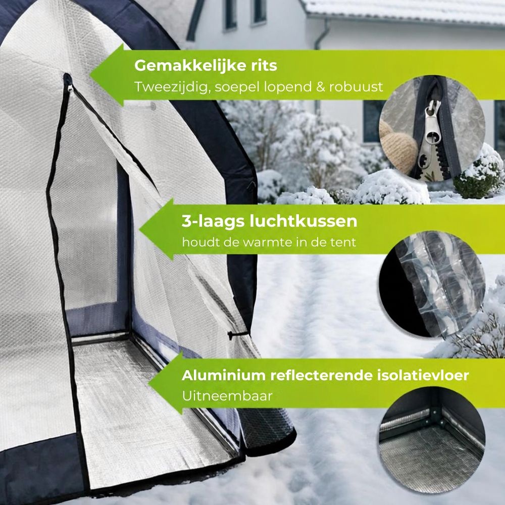 Biogreen ICEDOME ThermoPLUS Deluxe Overwinteringstent - Plantentent – 120 x 120 x 183 cm