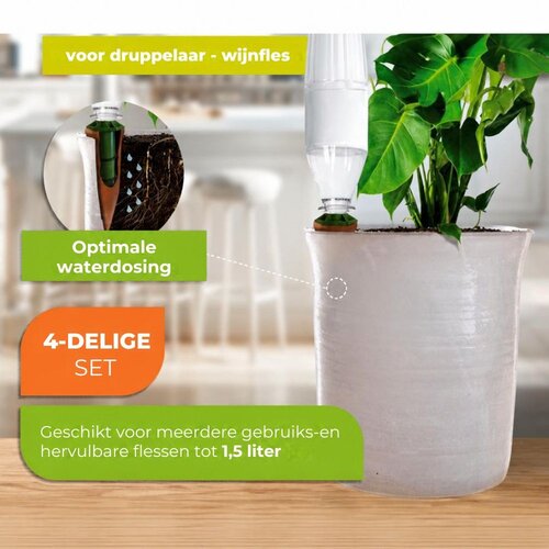 Biogreen Petfles adapter druppelaar wijnfles - 1.5 liter - plantenoppas