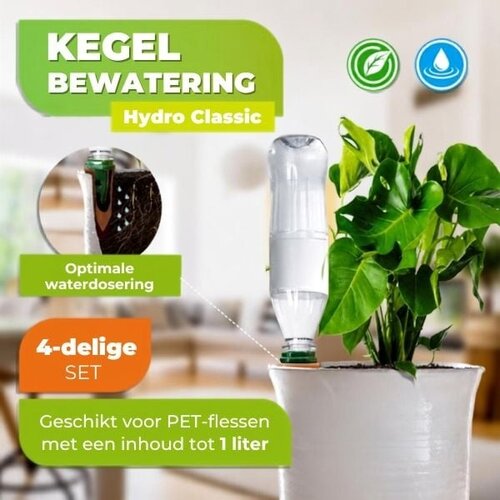 Biogreen Druppelaar - Petfles - 4 stuks - 1 liter - plantenoppas