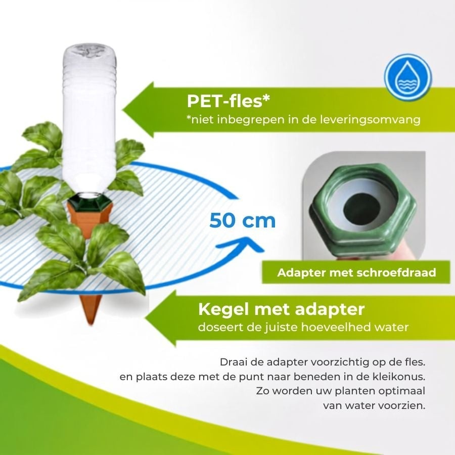 Biogreen Druppelaar - Petfles - 4 stuks - 1 liter - plantenoppas