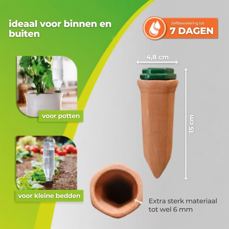 Biogreen Druppelaar - Petfles - 4 stuks - 1 liter - plantenoppas