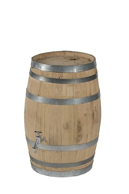 Meuwissen Agro Houten regenton - 100 liter kastanje met kraan - vulgat