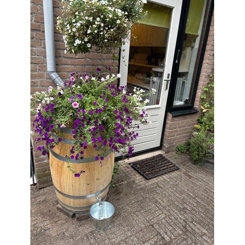 Meuwissen Agro Houten regenton - 100 liter kastanje met kraan - vulgat