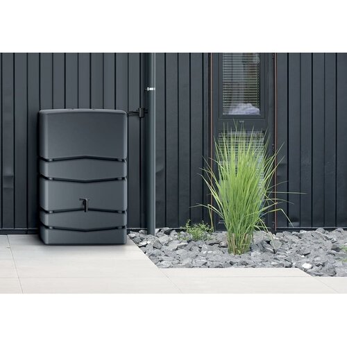 Prosperplast Aqua Tower Regenton - 450 liter - Antraciet/Grijs