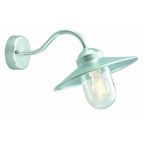 Franssen Verlichting Selva gevellamp - Gebogen - E27 - Zilver of zwart