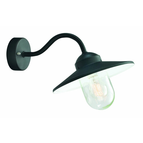 Franssen Verlichting Selva gevellamp - Gebogen - E27 - Zilver of zwart