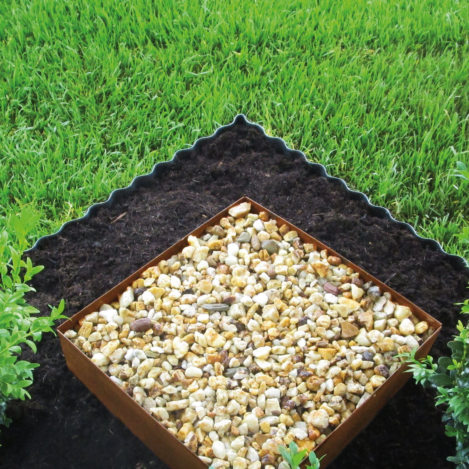 Bellissa Graskant Wave - 500 x 14 cm - kantopsluiting