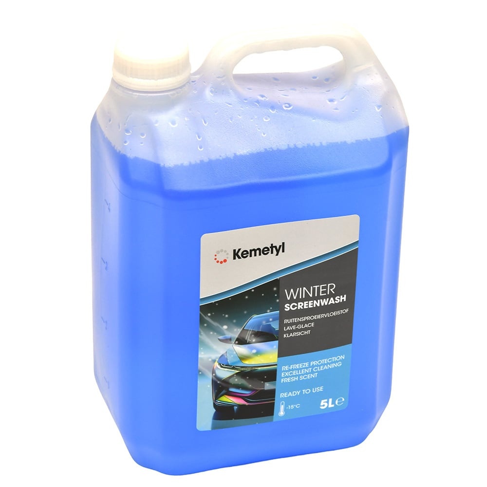 Kemetyl Ruitensproeiervloeistof - Anti-vries 5 liter - Bescherming tot - 15