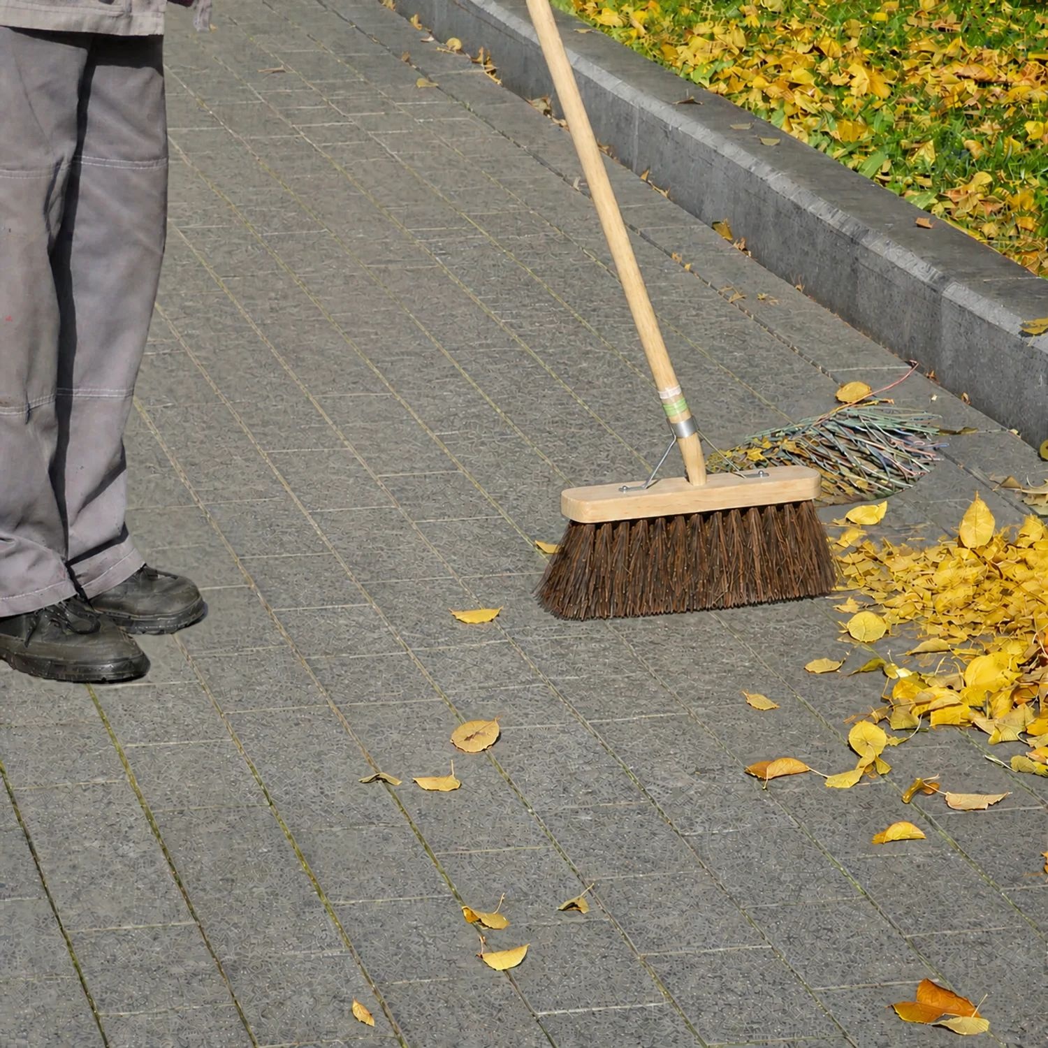 Betra Straatbezem met Steel 140 cm – Buitenbezem Harde Natuurvezel – 30 cm