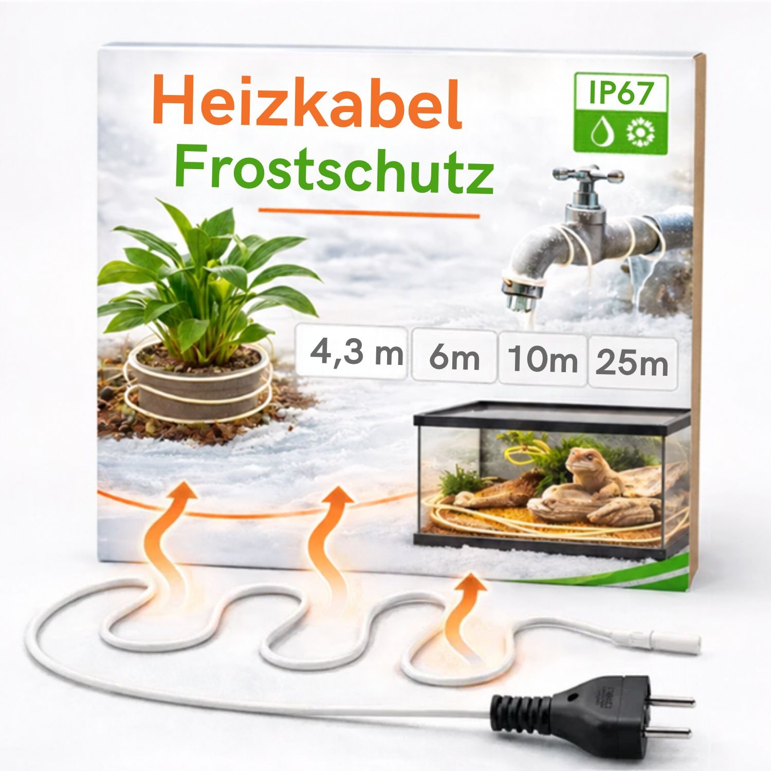 Biogreen Warmtekabel voor planten - Bodemverwarmingskabel - Verschillende lengtes