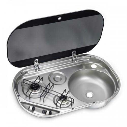 Gas hob/sink combination