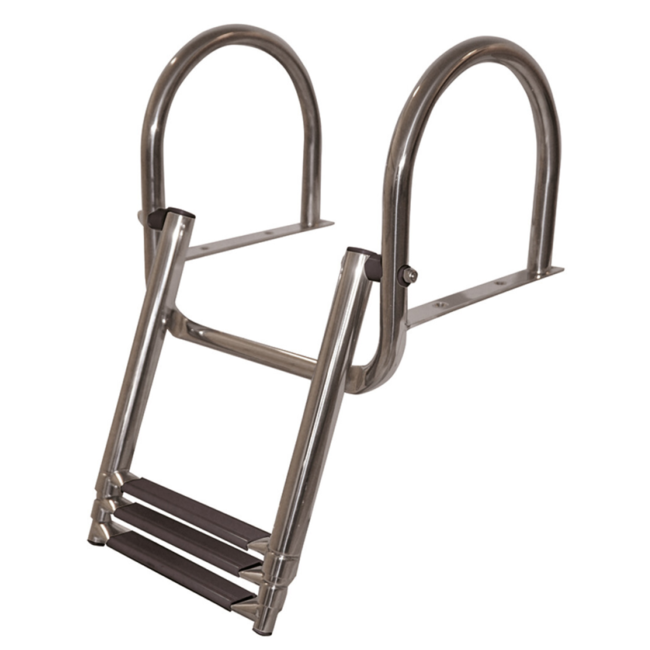 HOLLEX Swimming ladder telescopic ladder stainless steel 316 3+1 steps