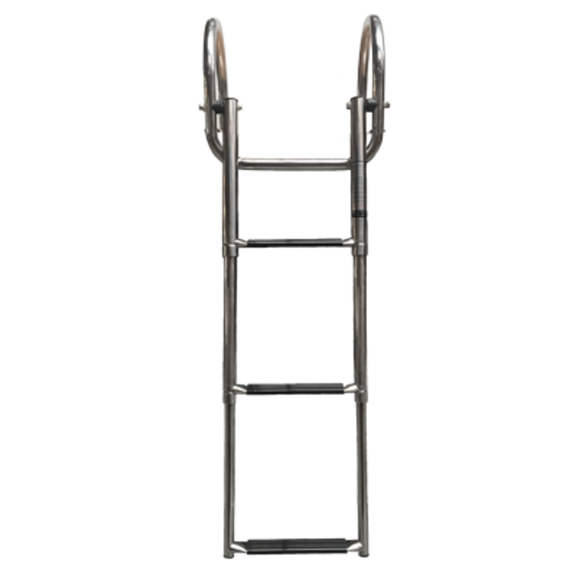 Allpa "Prince" Telescopic swimming ladder for bathing platform; 2+1 oval steps