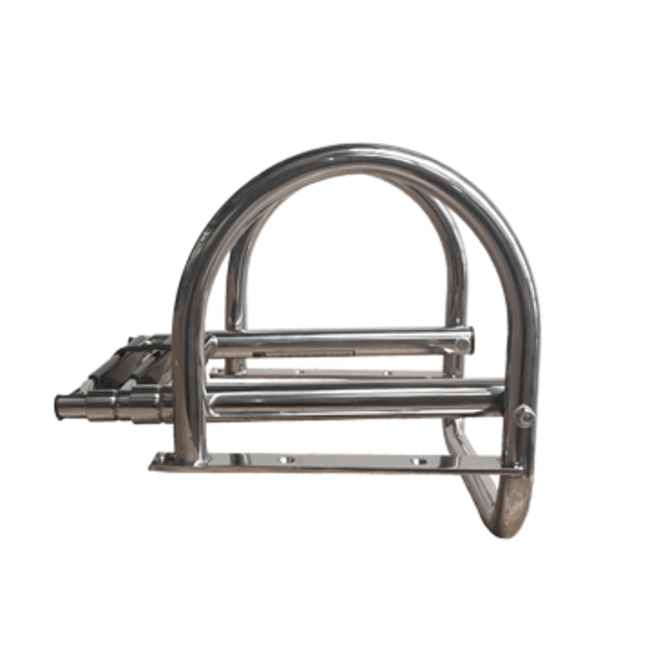 Allpa "Prince" Telescopic swimming ladder for bathing platform; 2+1 oval steps