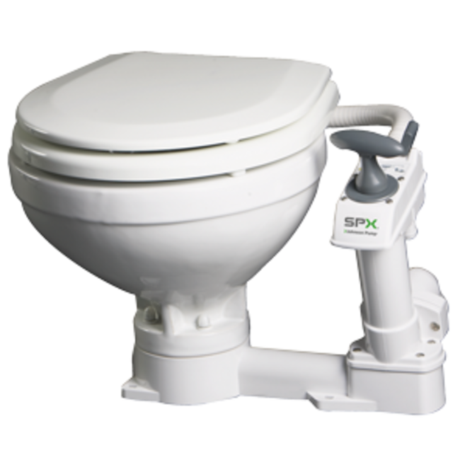 Johnson Pump AquaT hand pump marine toilet, compact pot