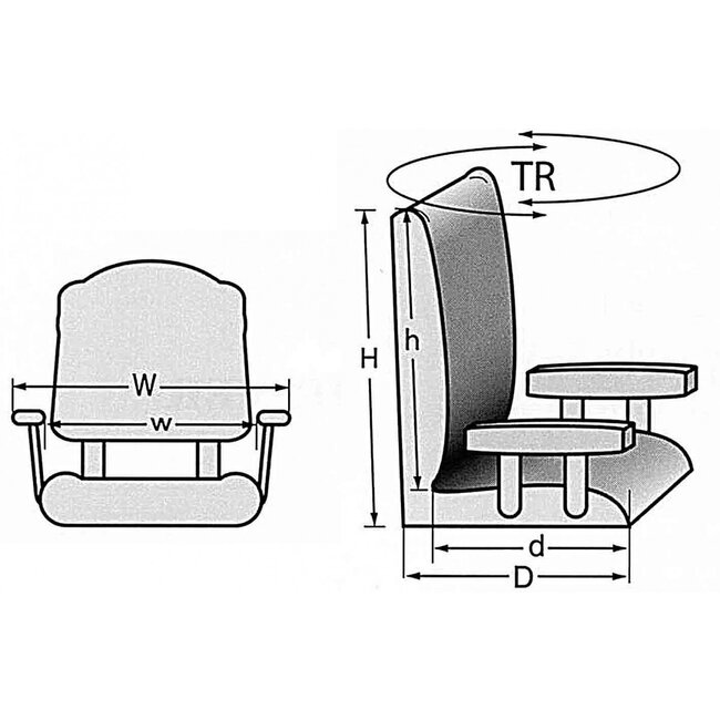 Allpa Folding chair model Traveler, grey/blue