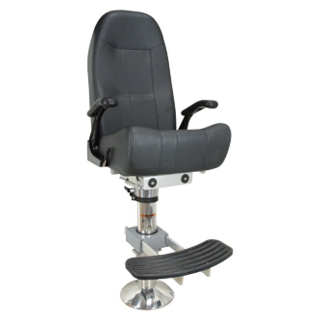 Allpa Royal de Luxe helm seat, black, package with fixed seat leg