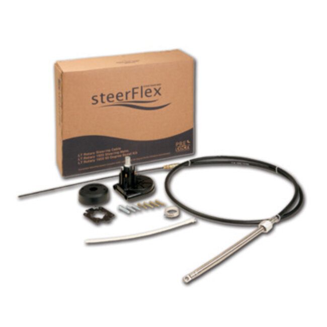 Pretech Durable stainless steel steering system with 12ft length, 2.5 SB-BB revolutions and up to 55 hp of power for ultimate control and manoeuvrability on the water