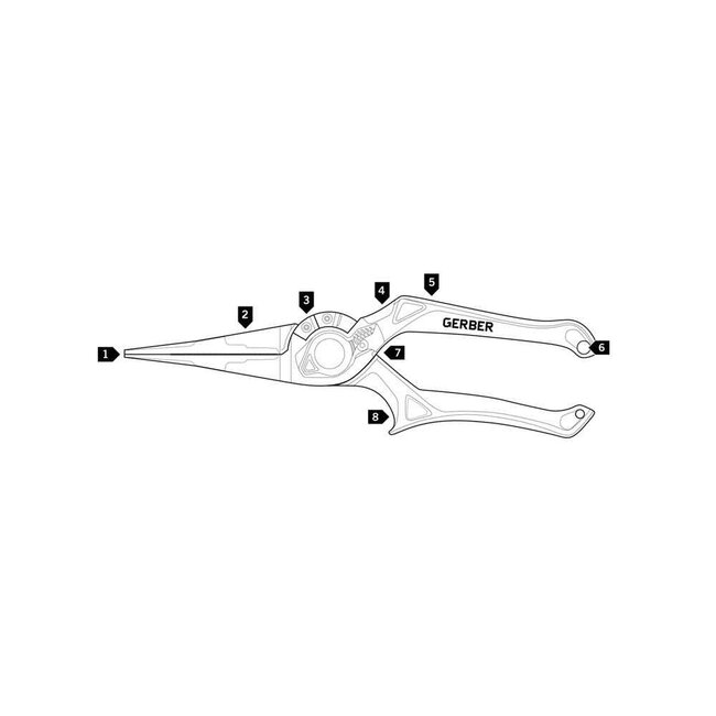 Gerber MAGNIPLIER 7.5" NEEDLENOSE PLIERS SALT
