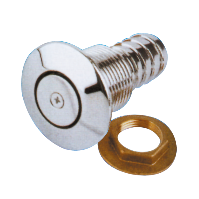 Allpa Bleed nipple brass chromed Ø19mm straight