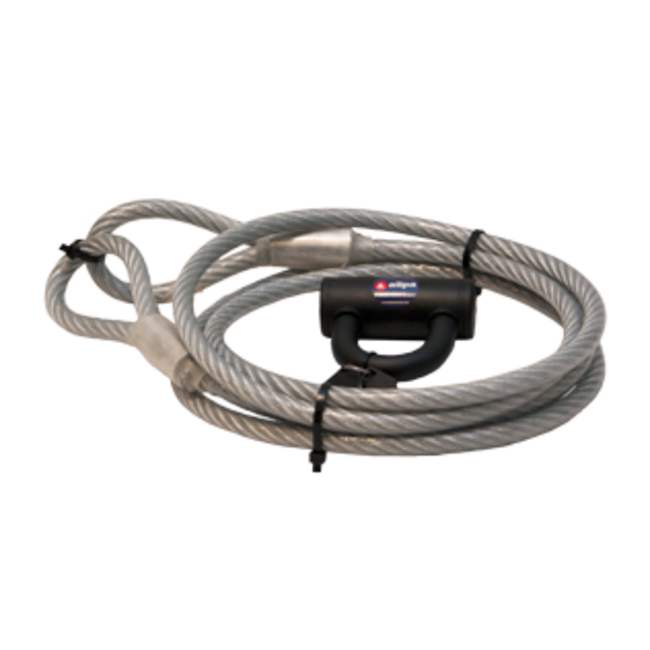 Allpa Plasticised anti-theft cable with lock - L=5m