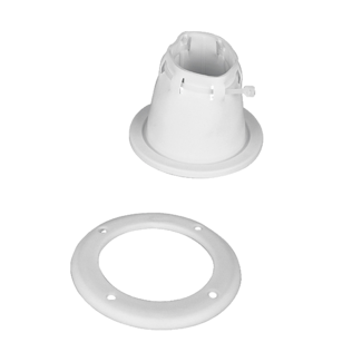 Allpa Cable grommet white adjustable with ring, 85 x 105mm / sold per 5pcs. - price per piece