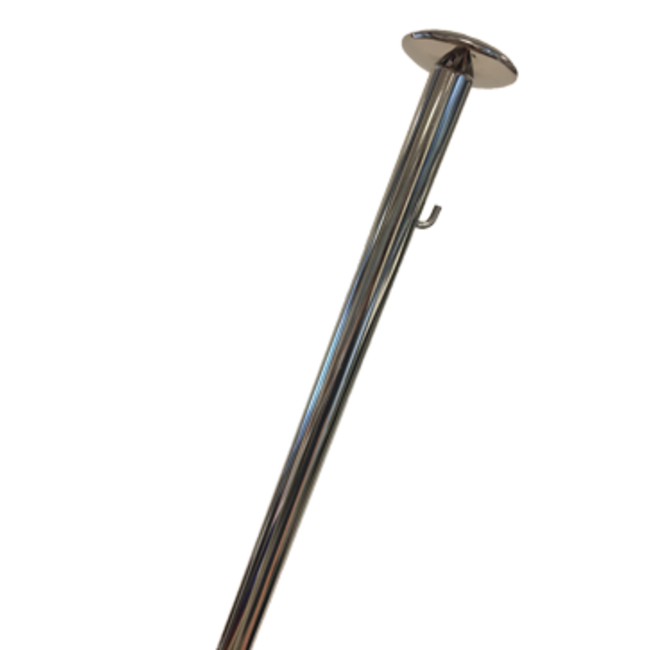 Allpa Flagpole stainless steel L=60cm Diam.25mm with 2 hooks