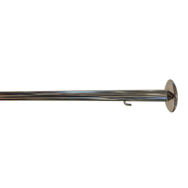 Allpa Flagpole stainless steel L=1Mtr Diam.25mm with 2 hooks