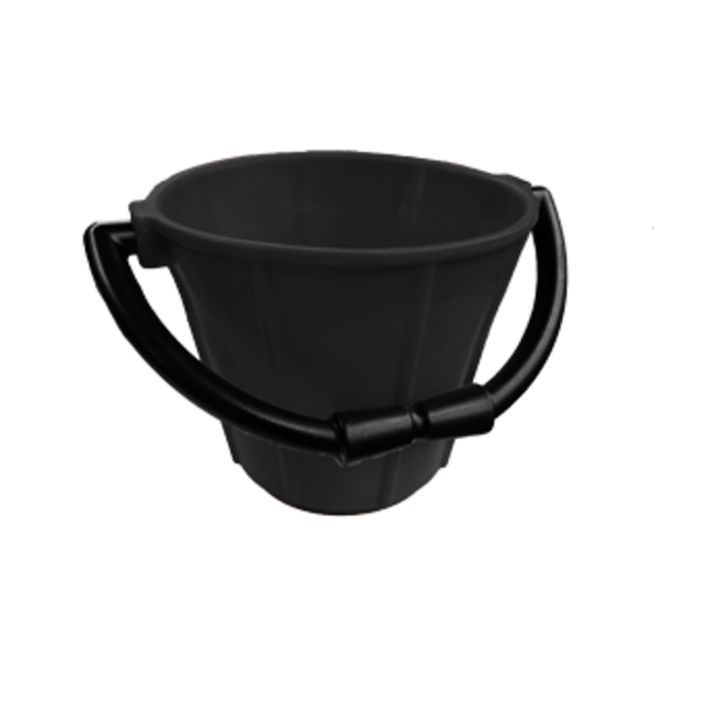 Allpa PVC bucket black 7.5Ltr; with plastic bracket and handle