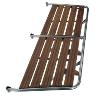 Allpa Stainless steel bathing platform with teak decking
